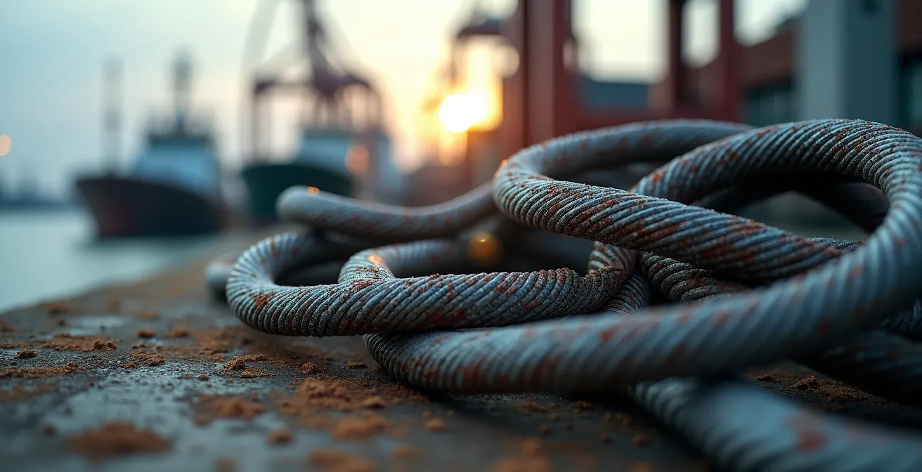 Container de ravitaillement repositionné entre différentes zones d'un port